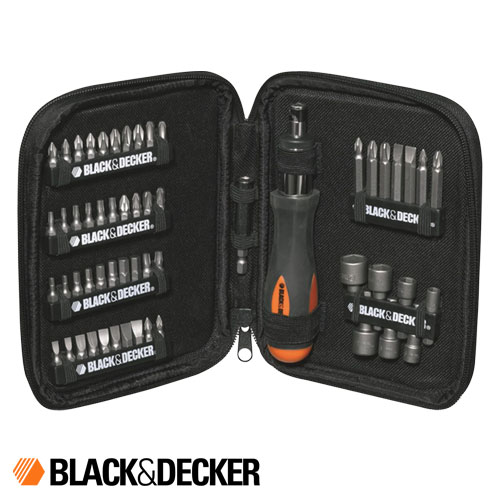Set Atornillador Manual con 56 piezas Black And Decker A7104LA
