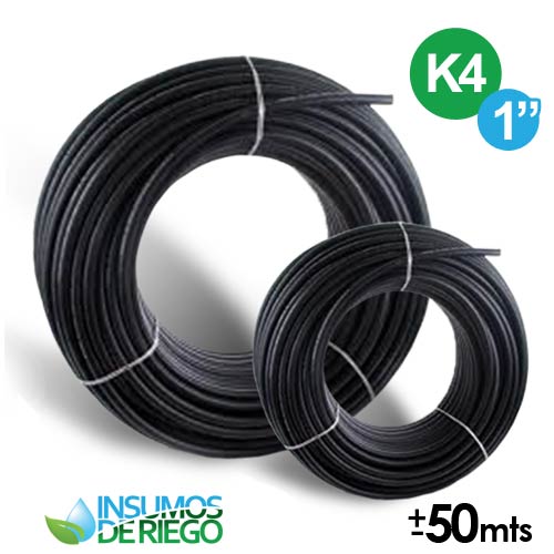 Caños / Rollos de Polietileno K4 de 1" de 50mts para riego o tendido de cables