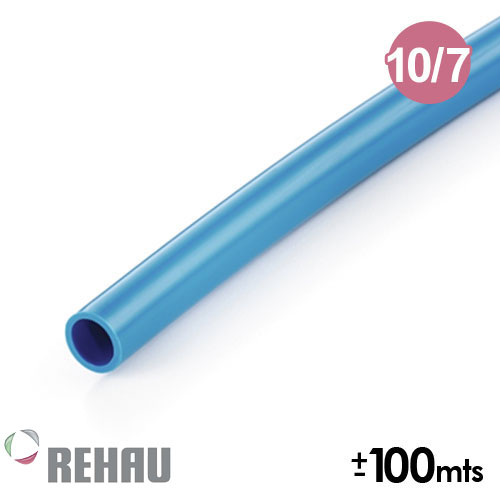 Rehau Rollo de manguera Raupuran Azul PU 10/7  x 100 mts